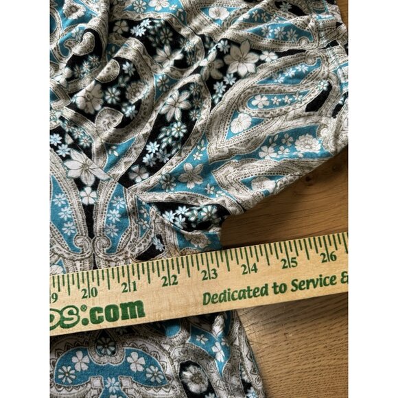 Rose & Olive Women 2X Floral‎ Tunic Top Paisley Colorful Short Sleeve Stretch - Picture 4 of 8